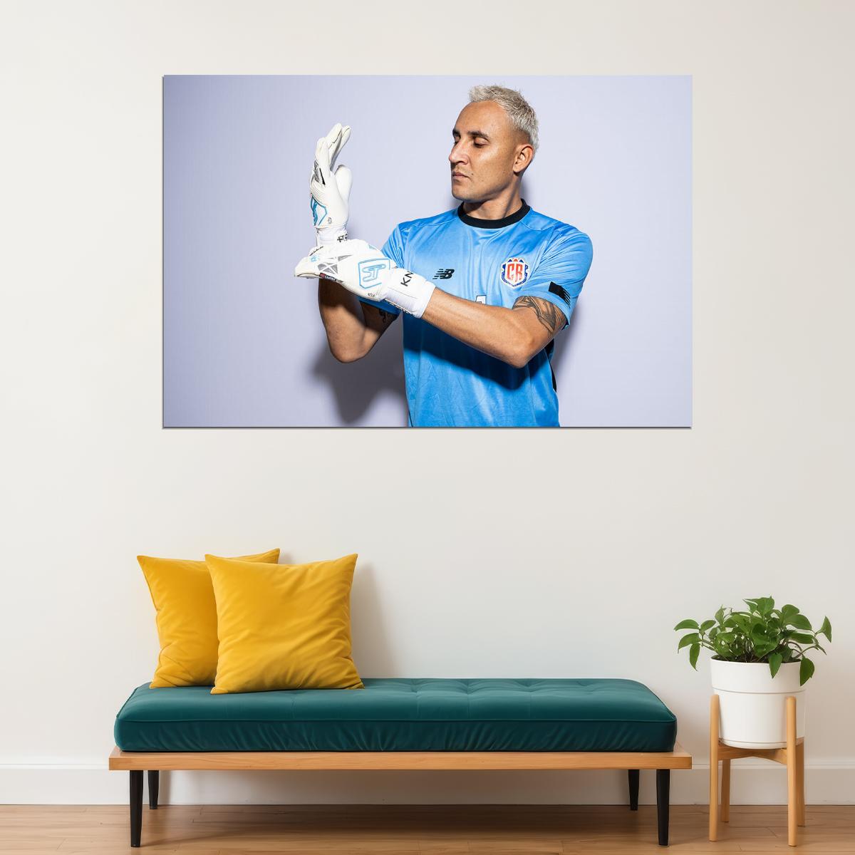 Keylor Navas Costa Rica World Soccer Fans 2022 Poster Wall Art Print Home Wall Decor - xonomax
