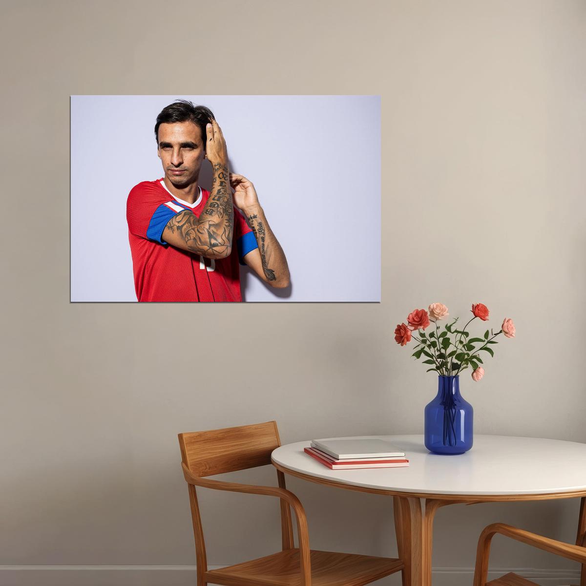 Bryan Ruiz Costa Rica World Soccer Fans 2022 Poster Wall Art Print Home Wall Decor - xonomax