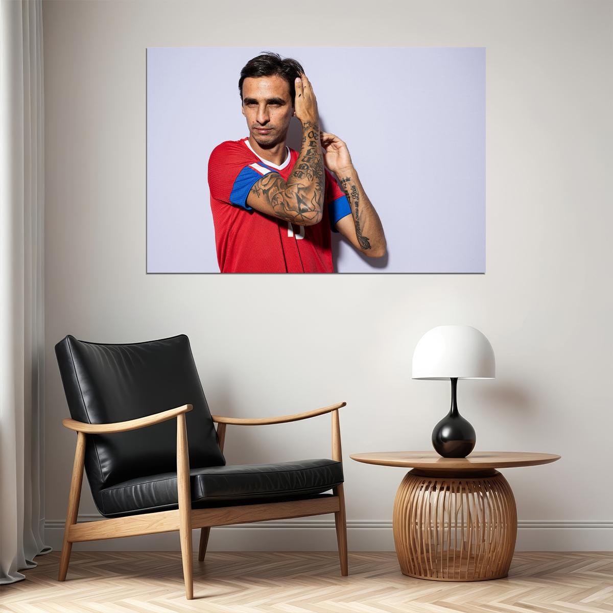 Bryan Ruiz Costa Rica World Soccer Fans 2022 Poster Wall Art Print Home Wall Decor - xonomax