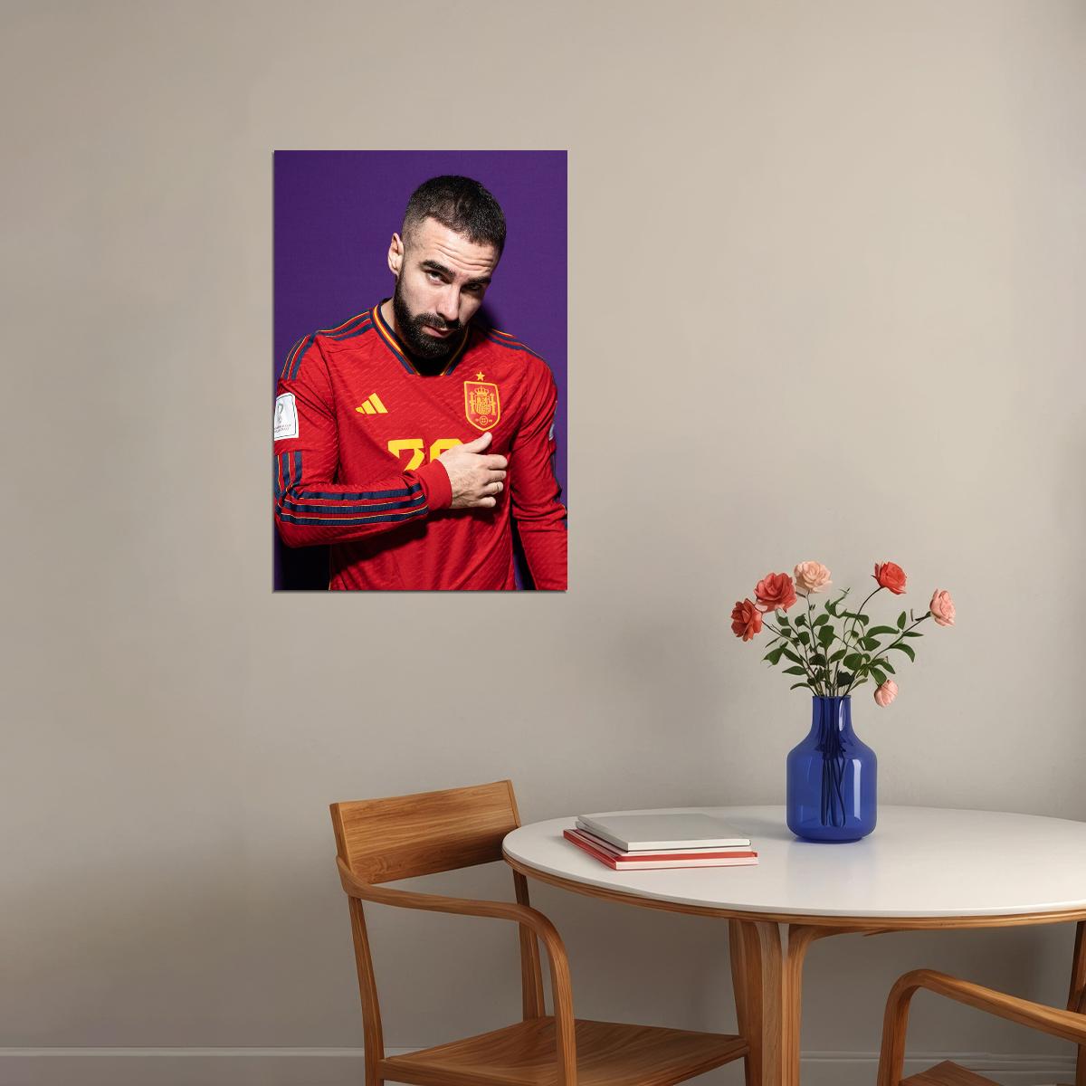 Dani Carvajal Spain World Soccer Fans 2022 Poster Wall Art Print Home Wall Decor - xonomax