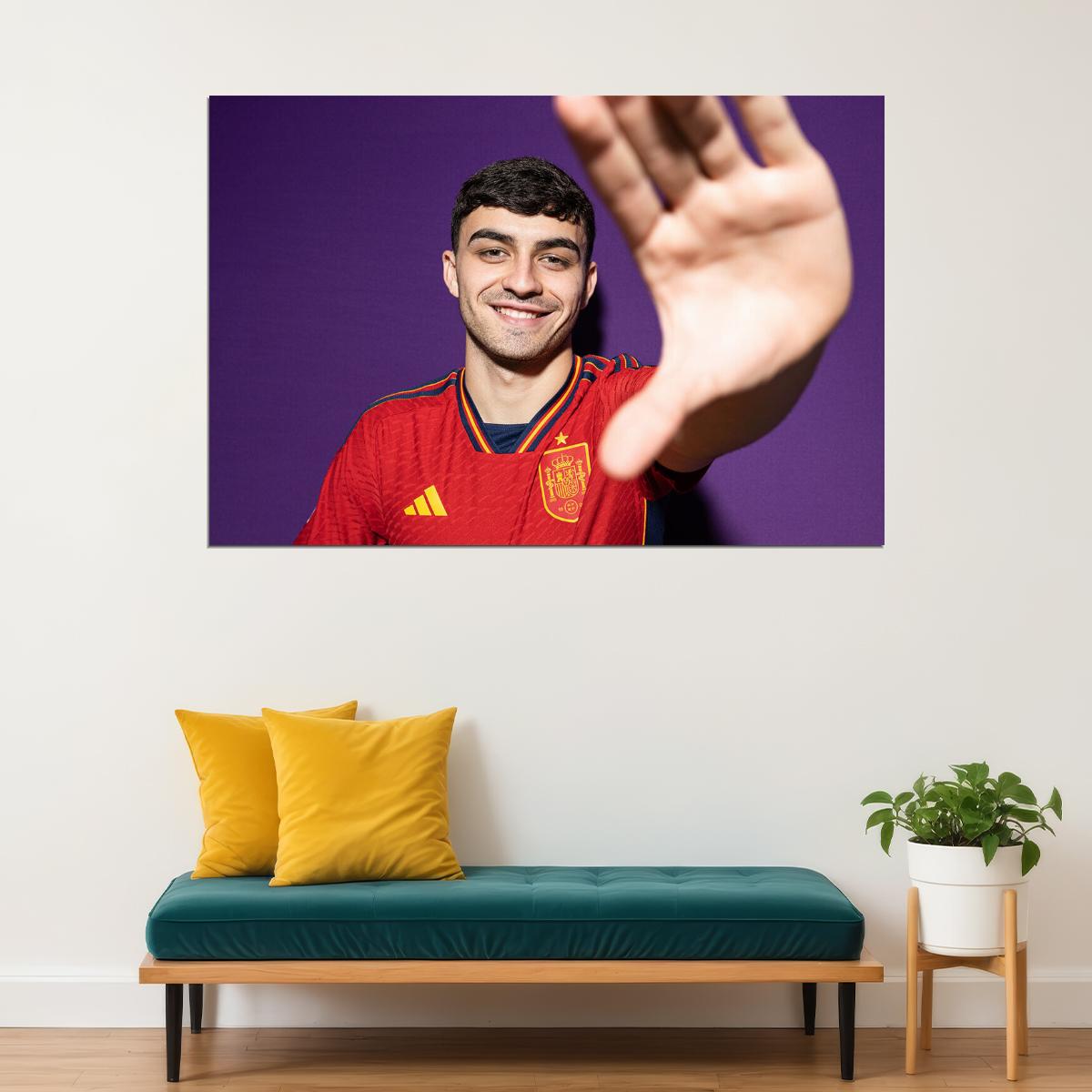 Pedri Spain World Soccer Fans 2022 Footballer Poster Wall Art Print Home Wall Decor - xonomax