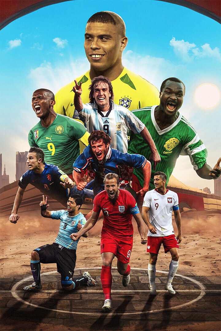 Soccer Number 9 Ronaldo Samuel Gabriel Roger Davor Poster Wall Art Print Home Wall Decor - xonomax