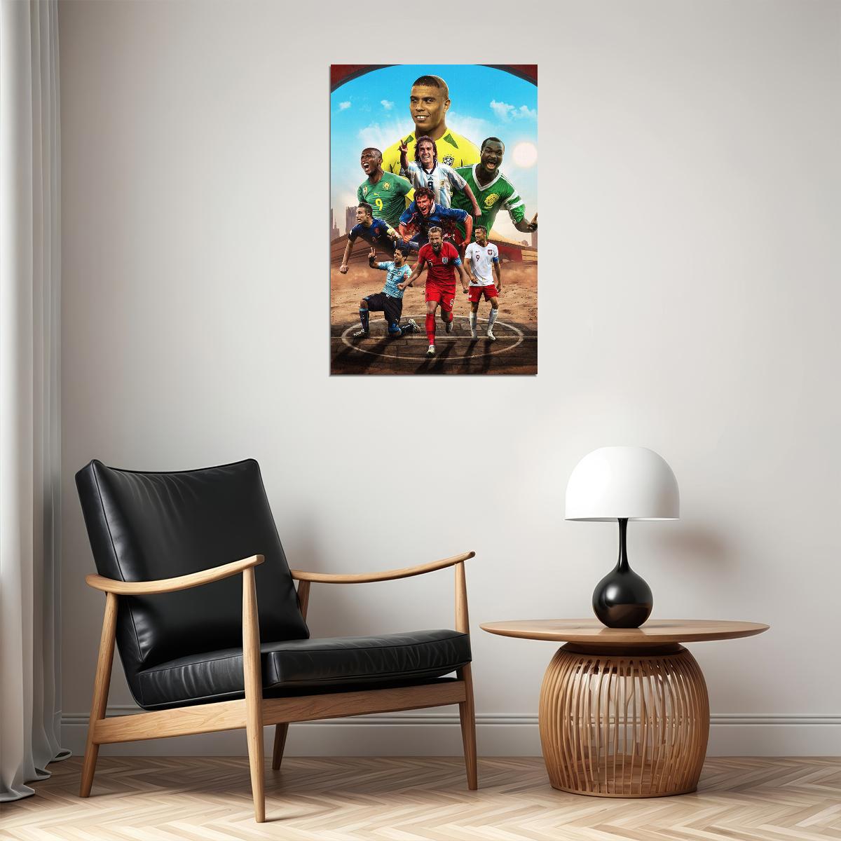 Soccer Number 9 Ronaldo Samuel Gabriel Roger Davor Poster Wall Art Print Home Wall Decor - xonomax