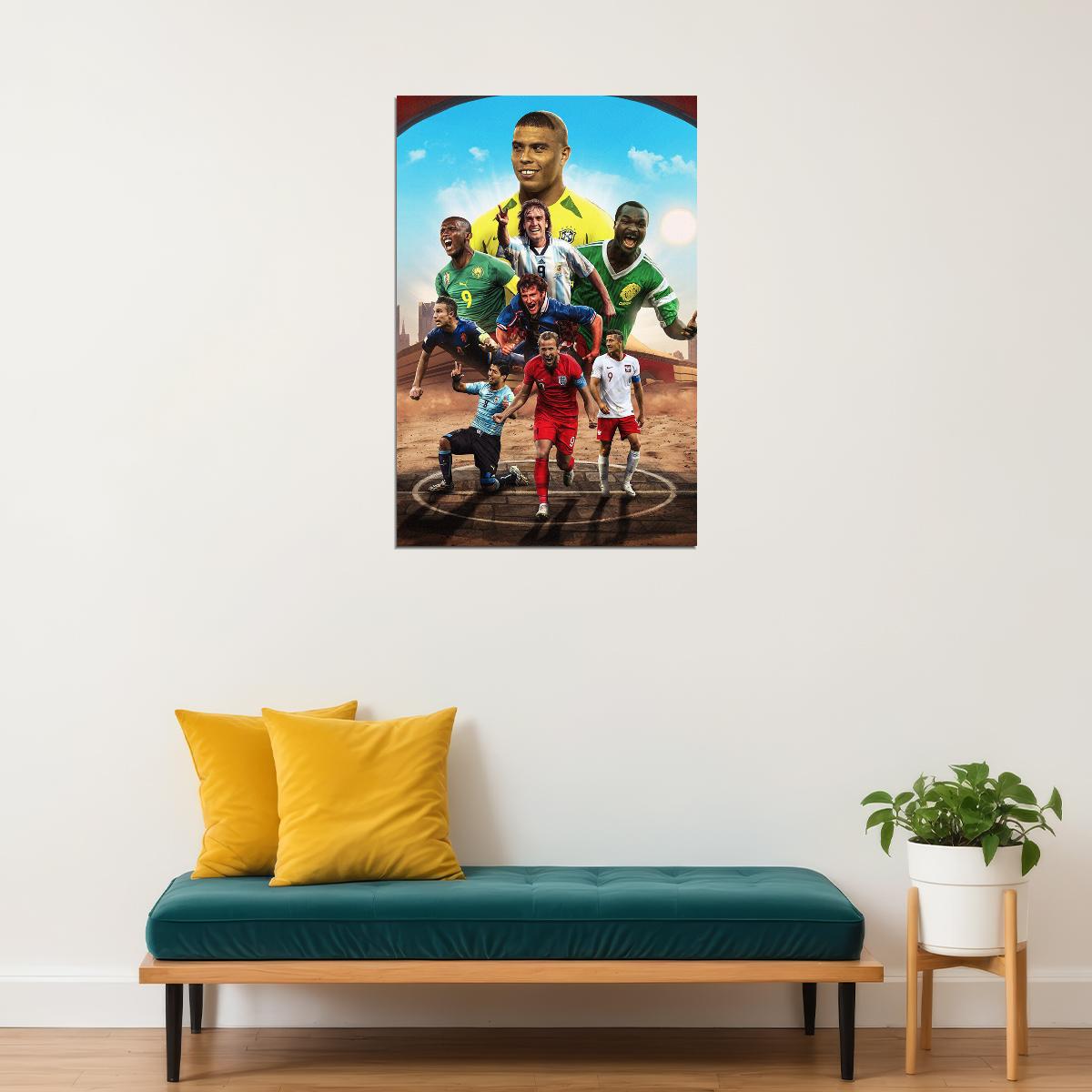 Soccer Number 9 Ronaldo Samuel Gabriel Roger Davor Poster Wall Art Print Home Wall Decor - xonomax