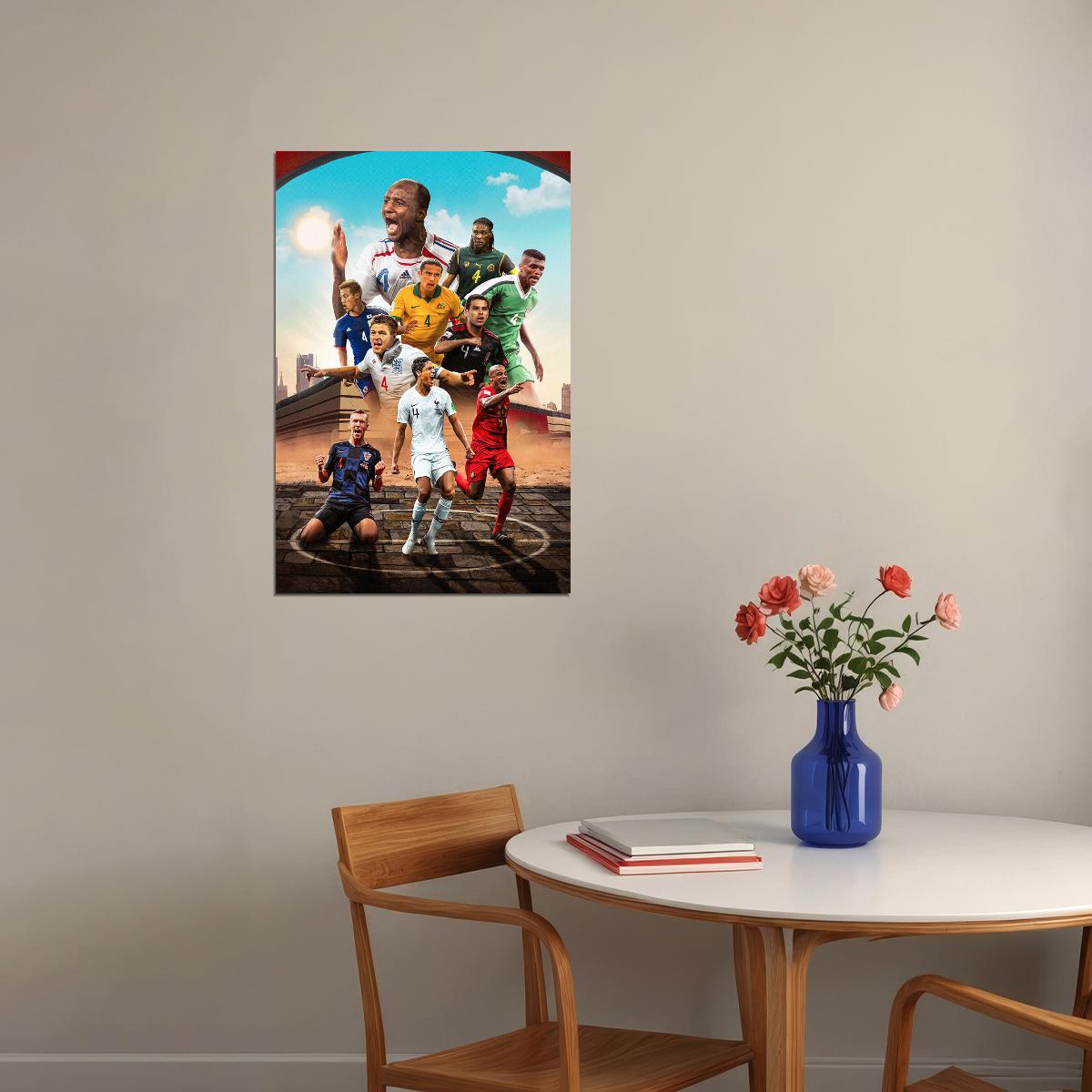 Soccer Number 4 Vieira Kanu Cahill Marquez Gerrard Poster Wall Art Print Home Wall Decor - xonomax