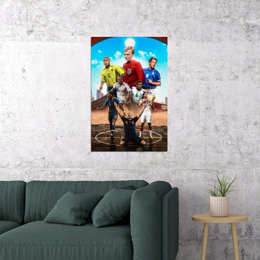 Soccer Number 6 Carlos Iniesta Pogba Khedira Poster Wall Art Print Home Wall Decor - xonomax