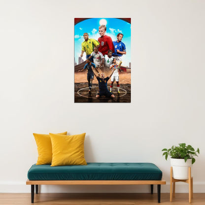 Soccer Number 6 Carlos Iniesta Pogba Khedira Poster Wall Art Print Home Wall Decor - xonomax