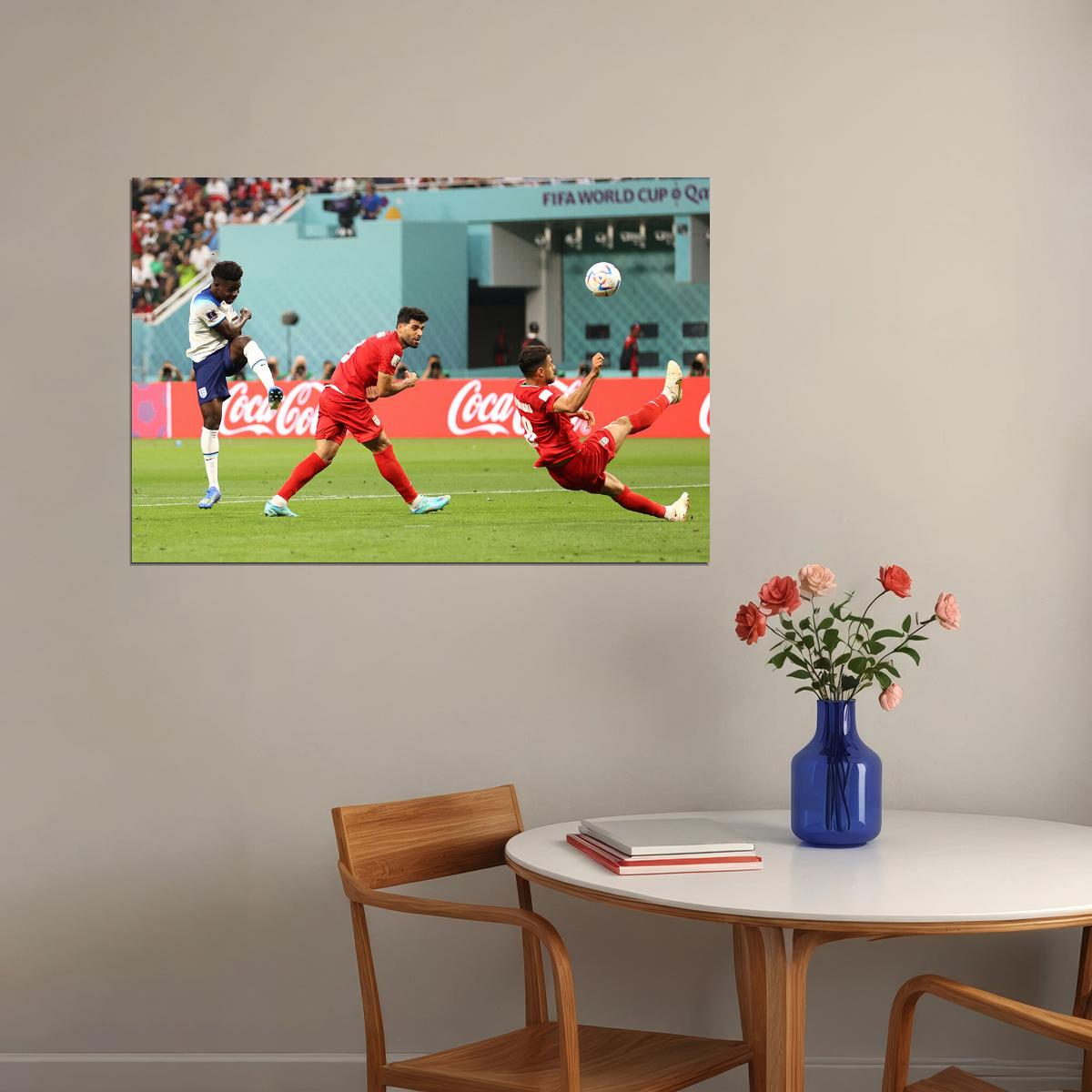 Bukayo Saka Goal England National Team World Cup Poster Wall Art Print Home Wall Decor - xonomax
