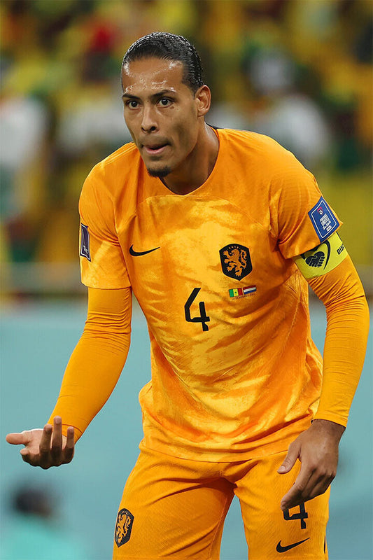 Virgil Van Dijk Netherlands World Soccer 2022 Fans Poster Wall Art Print Home Wall Decor - xonomax