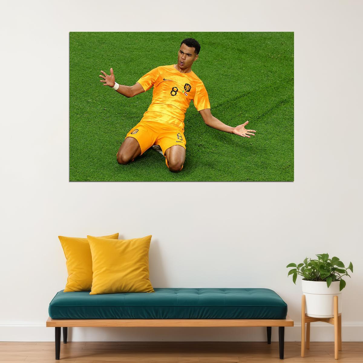 Cody Gakpo Netherlands World Soccer 2022 Poster Wall Art Print Home Wall Decor - xonomax