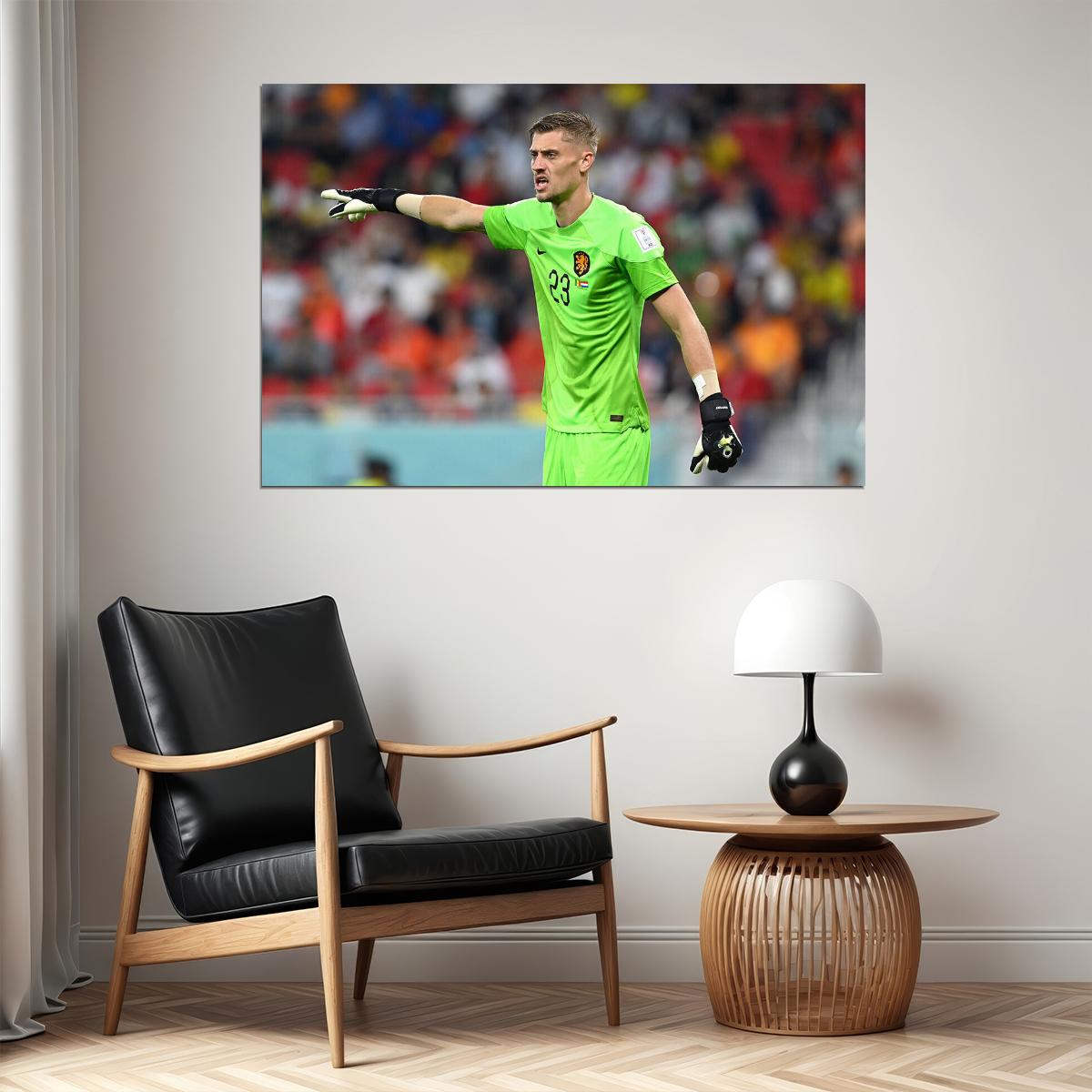 Andries Noppert Netherlands World Soccer 2022 Poster Wall Art Print Home Wall Decor - xonomax