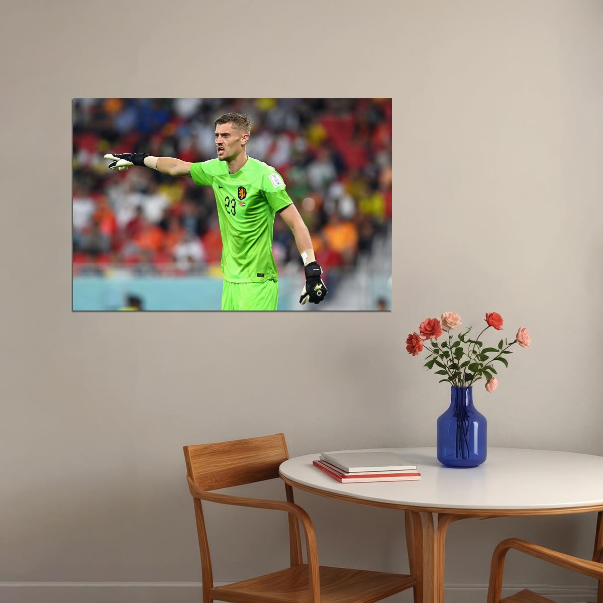 Andries Noppert Netherlands World Soccer 2022 Poster Wall Art Print Home Wall Decor - xonomax