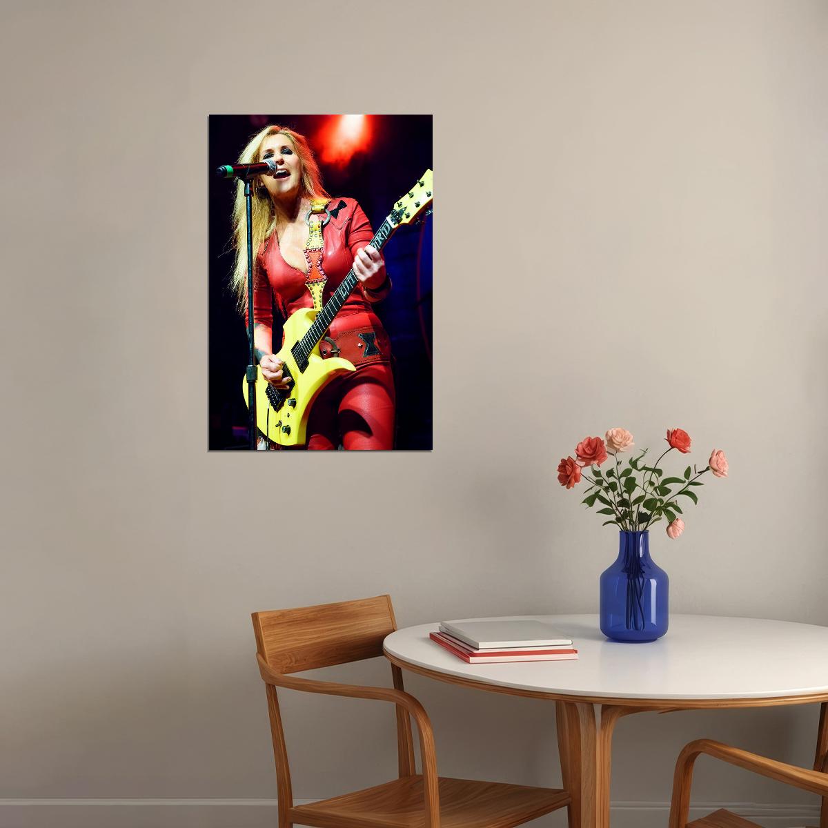 Lita Ford Celebrity Guitarist Musical Singer Idol Poster Wall Art Print Home Wall Decor - xonomax