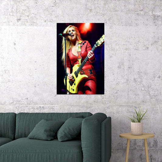 Lita Ford Celebrity Guitarist Musical Singer Idol Poster Wall Art Print Home Wall Decor - xonomax