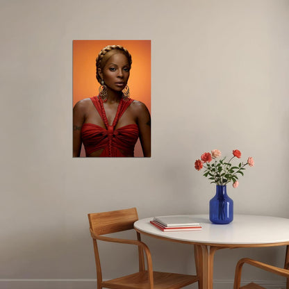 Mary J Blige Celebrity Singer Rapper Star Poster Wall Art Print Home Wall Decor - xonomax