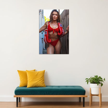 Melissa Wolfe Muscle Building Sports Star Poster Wall Art Print Home Wall Decor - xonomax