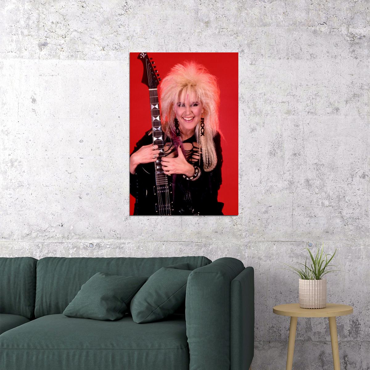 Lita Ford Celebrity Guitarist Musical Singer Poster Wall Art Print Home Wall Decor - xonomax