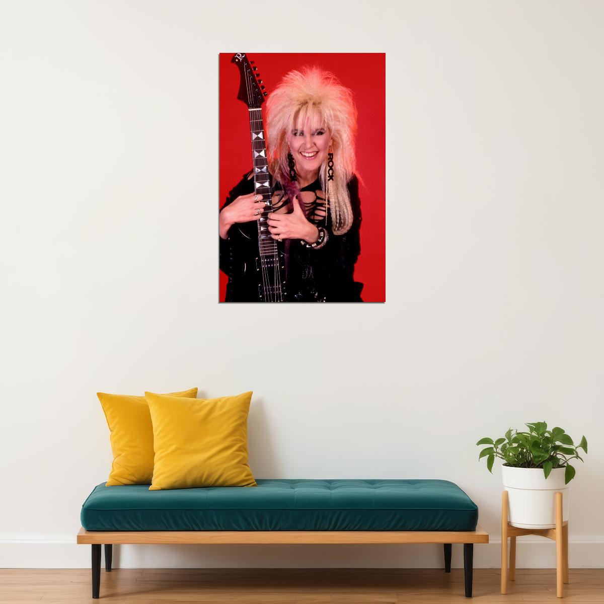 Lita Ford Celebrity Guitarist Musical Singer Poster Wall Art Print Home Wall Decor - xonomax