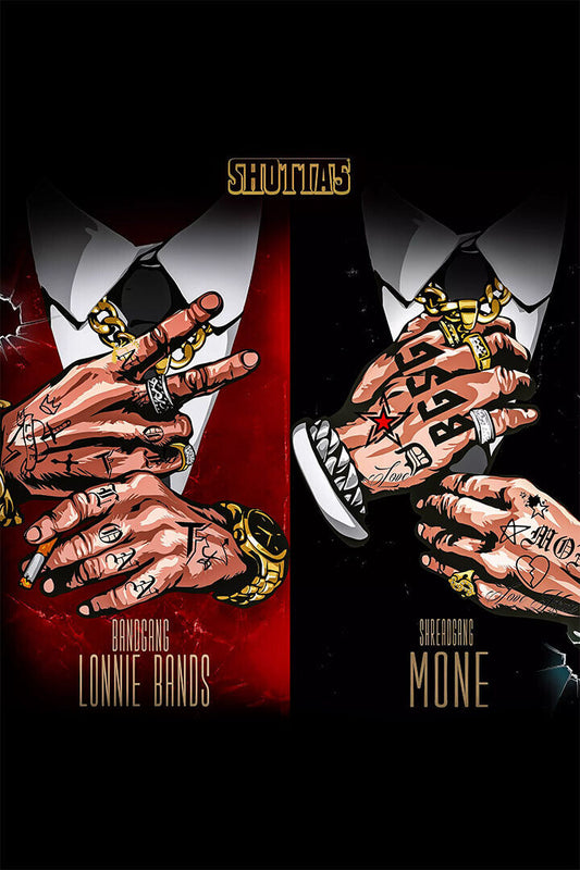 Band Gang Lonnie Bands Shottas Music Album Poster Wall Art Print Home Wall Decor - xonomax