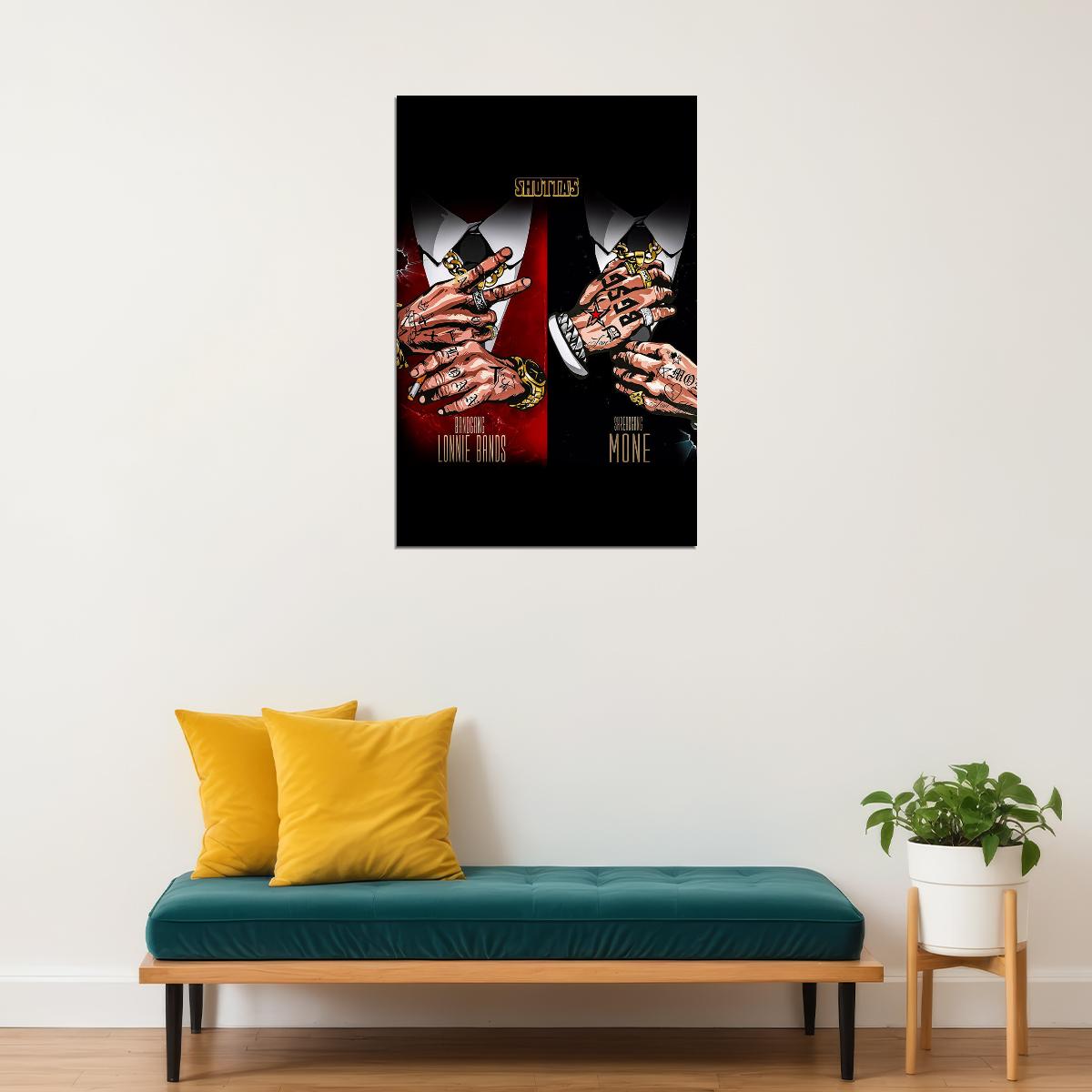 Band Gang Lonnie Bands Shottas Music Album Poster Wall Art Print Home Wall Decor - xonomax