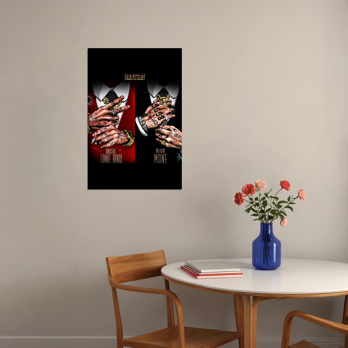 Band Gang Lonnie Bands Shottas Music Album Poster Wall Art Print Home Wall Decor - xonomax
