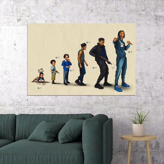 Digga D Rapper Noughty By Nature Mixtape Poster Wall Art Print Home Wall Decor - xonomax