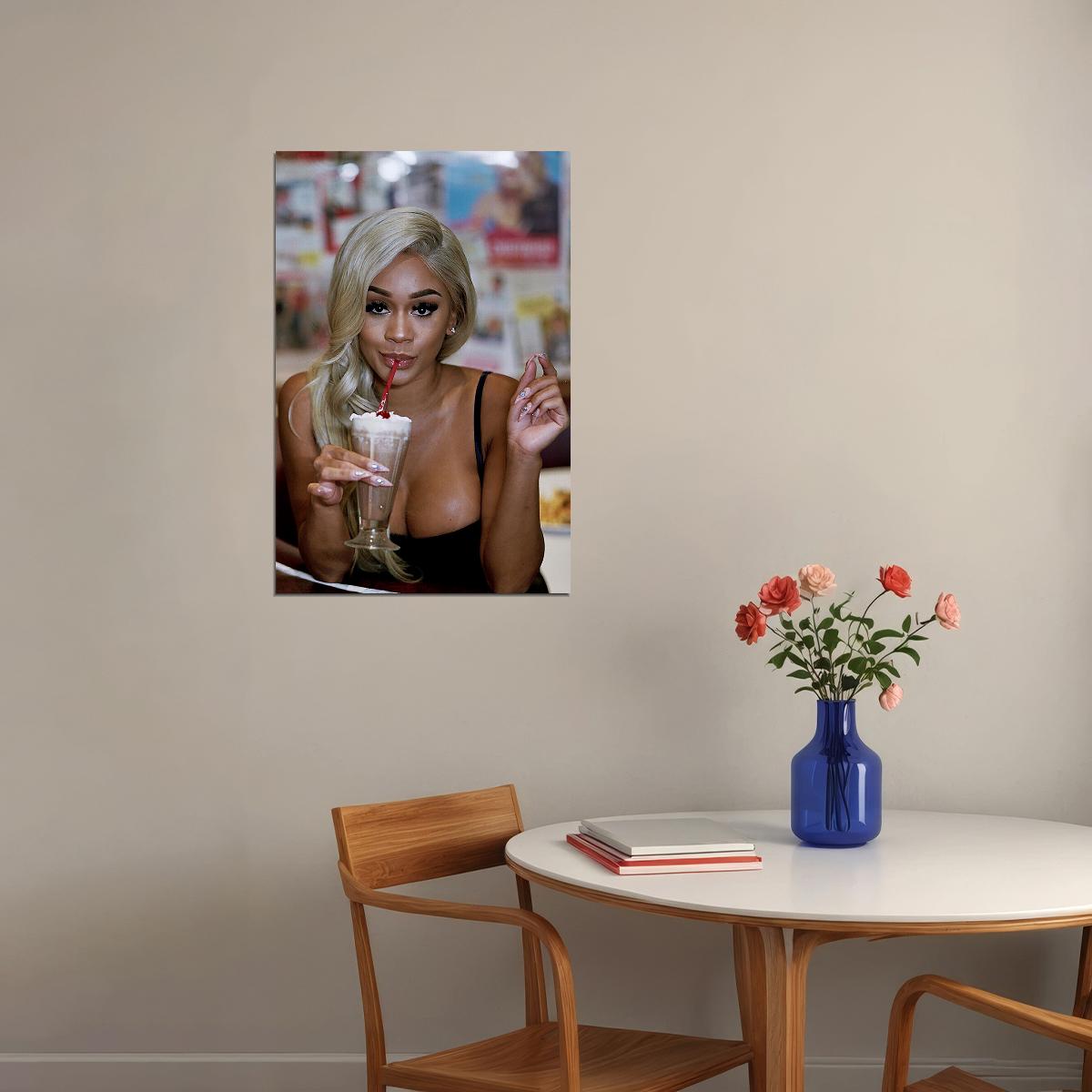 Diamonte Saweetie American Singer Actress Poster Wall Art Print Home Wall Decor - xonomax