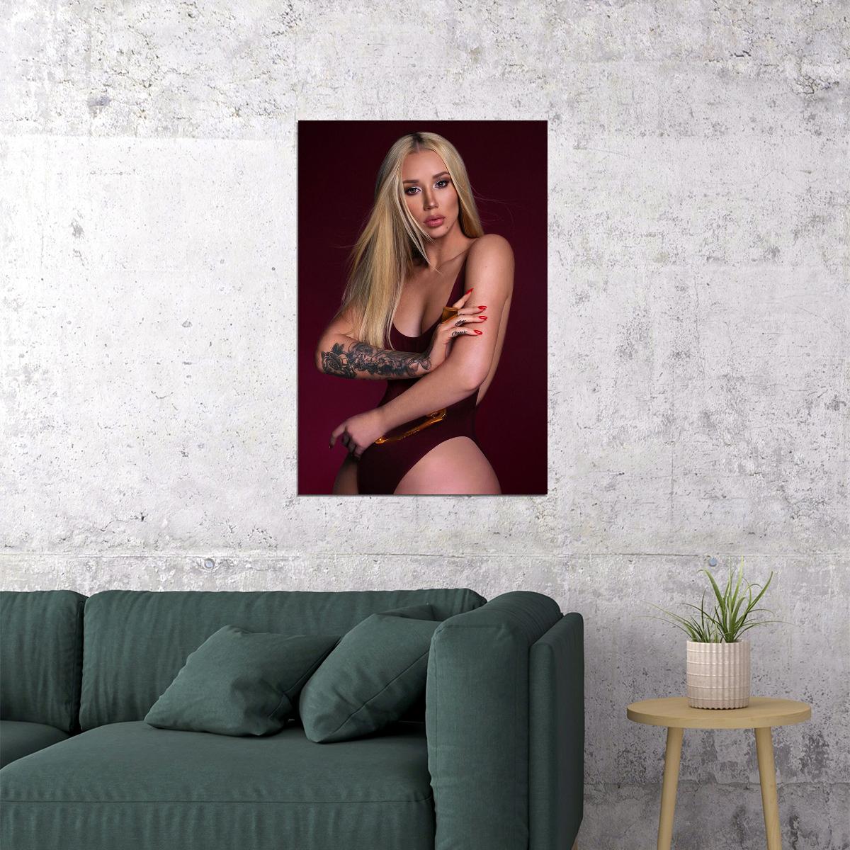 Iggy Australian Woman Singer Rap Music Poster Wall Art Print Home Wall Decor - xonomax