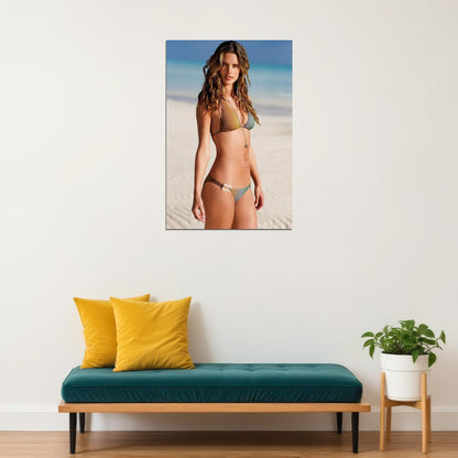 Alessandra Ambrosio Brazilian Model Artist Poster Wall Art Print Home Wall Decor - xonomax