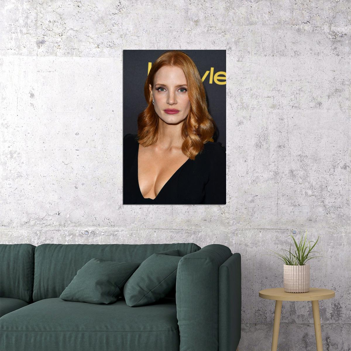 Jessica Chastain Celebrity Cinema Actor Star Poster Wall Art Print Home Wall Decor