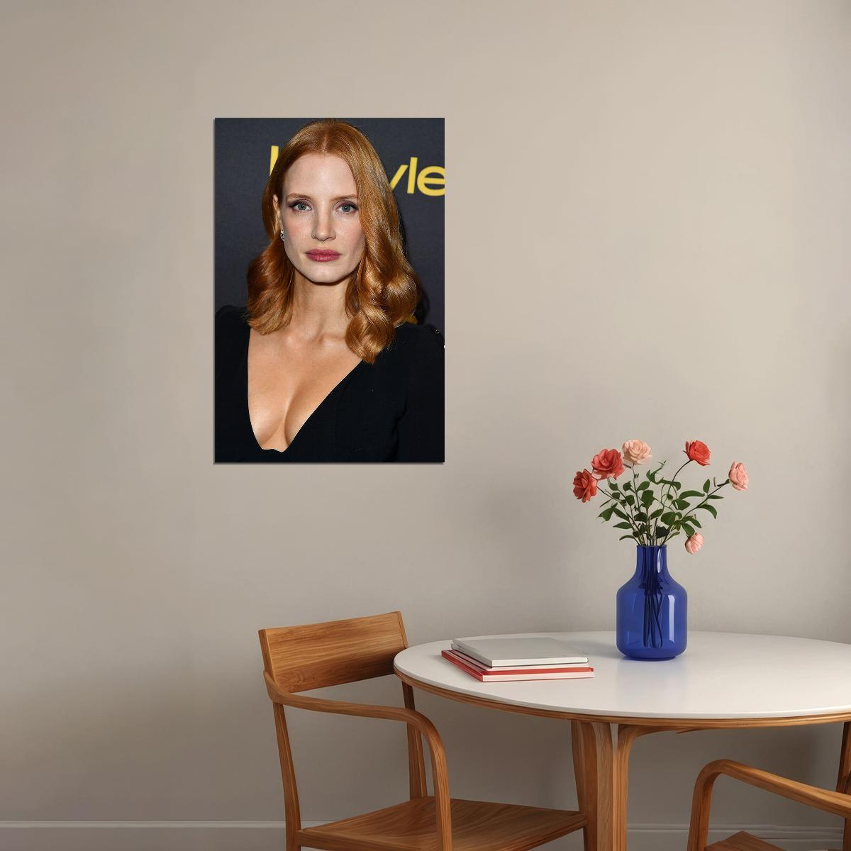 Jessica Chastain Celebrity Cinema Actor Star Poster Wall Art Print Home Wall Decor