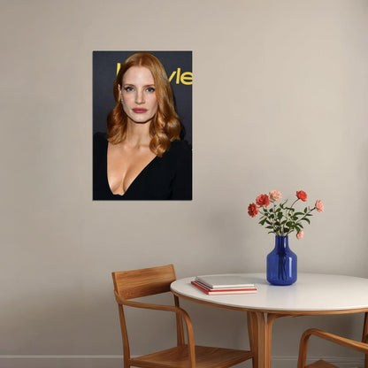 Jessica Chastain Celebrity Cinema Actor Star Poster Wall Art Print Home Wall Decor