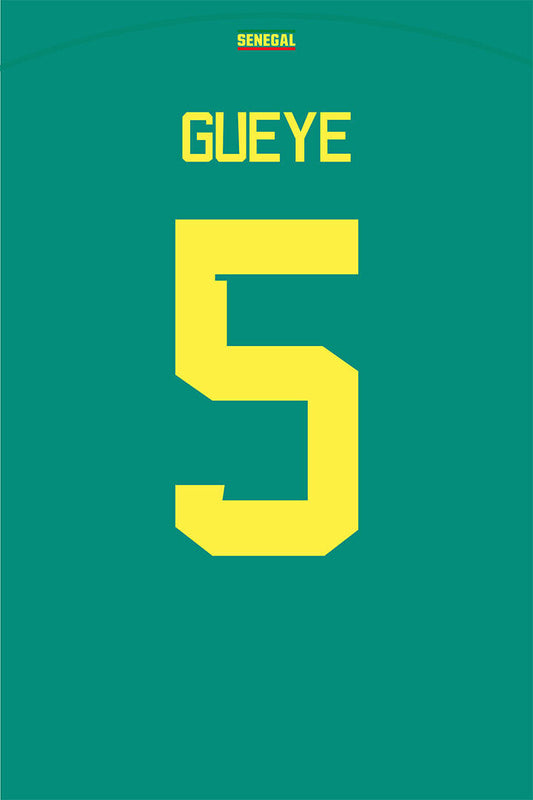 Senegal #5 Idrissa Gueye World Soccer Championship Poster Wall Art Print Home Wall Decor
