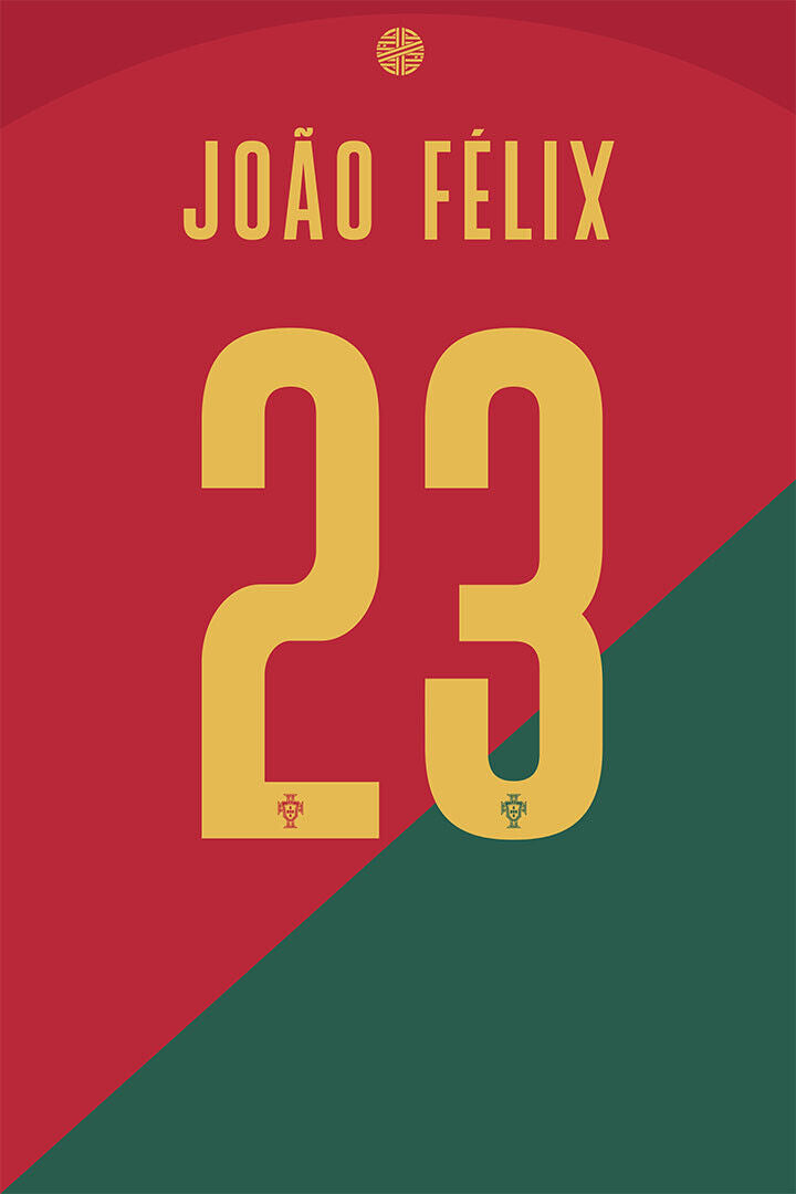Portugal #23 Joao Felix World Soccer Championship Poster Wall Art Print Home Wall Decor - xonomax