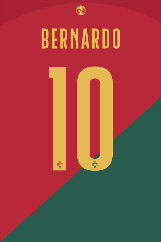 Portugal #10 Bernardo Silva World Soccer Championship Poster Wall Art Print Home Wall Decor - xonomax