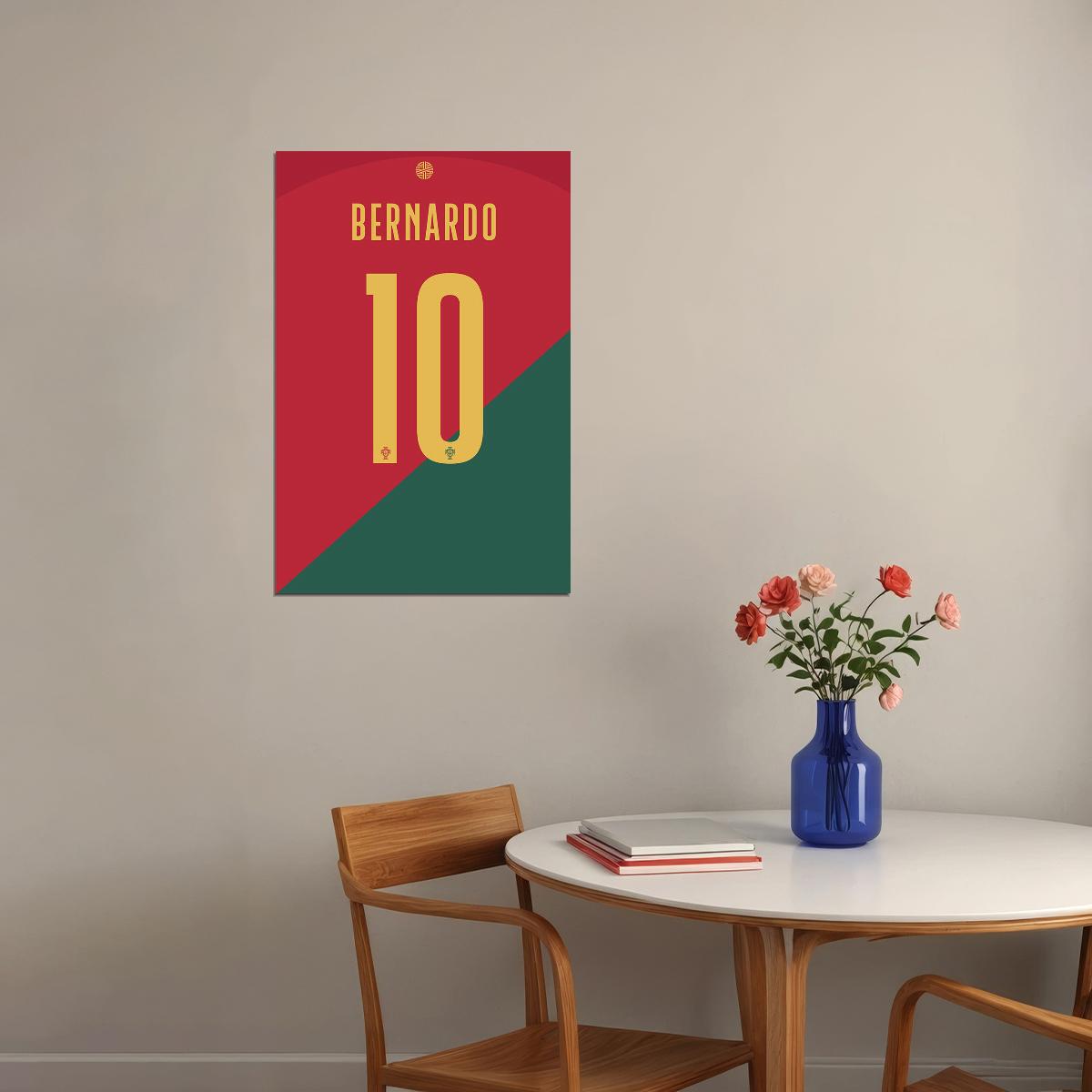 Portugal #10 Bernardo Silva World Soccer Championship Poster Wall Art Print Home Wall Decor - xonomax