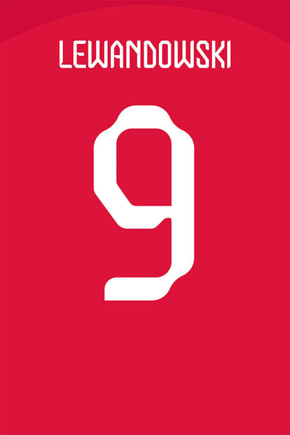 Poland #9 Robert Lewandowski World Soccer Championship Poster Wall Art Print Home Wall Decor - xonomax