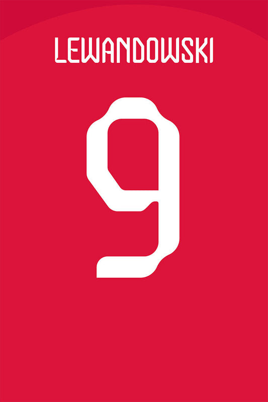Poland #9 Robert Lewandowski World Soccer Championship Poster Wall Art Print Home Wall Decor - xonomax