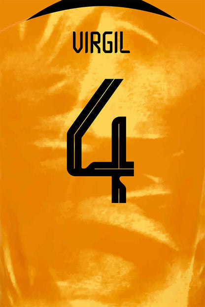 Netherlands #4 Virgil Van Dijk World Soccer Championship Poster Wall Art Print Home Wall Decor - xonomax