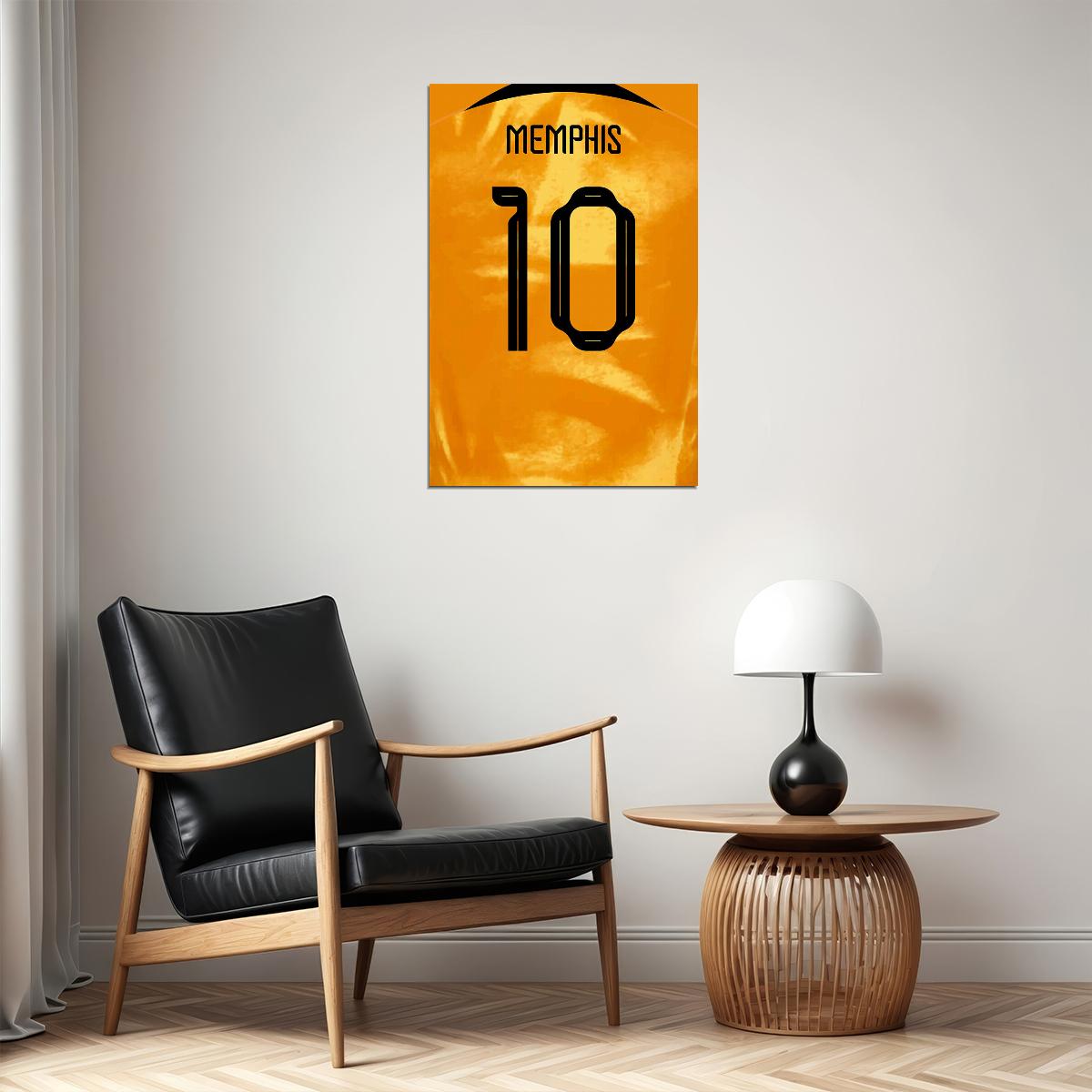 Netherlands #10 Memphis Depay World Soccer Championship Poster Wall Art Print Home Wall Decor - xonomax