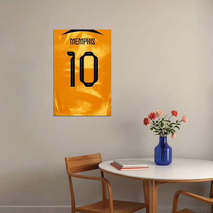 Netherlands #10 Memphis Depay World Soccer Championship Poster Wall Art Print Home Wall Decor - xonomax