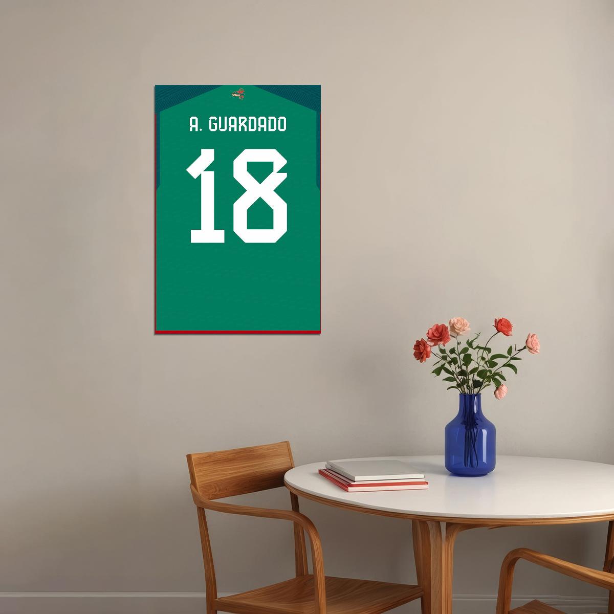 Mexico #18 Andres Guardado World Soccer Championship Poster Wall Art Print Home Wall Decor - xonomax