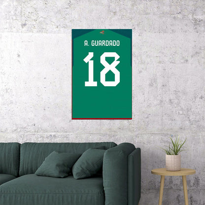 Mexico #18 Andres Guardado World Soccer Championship Poster Wall Art Print Home Wall Decor - xonomax