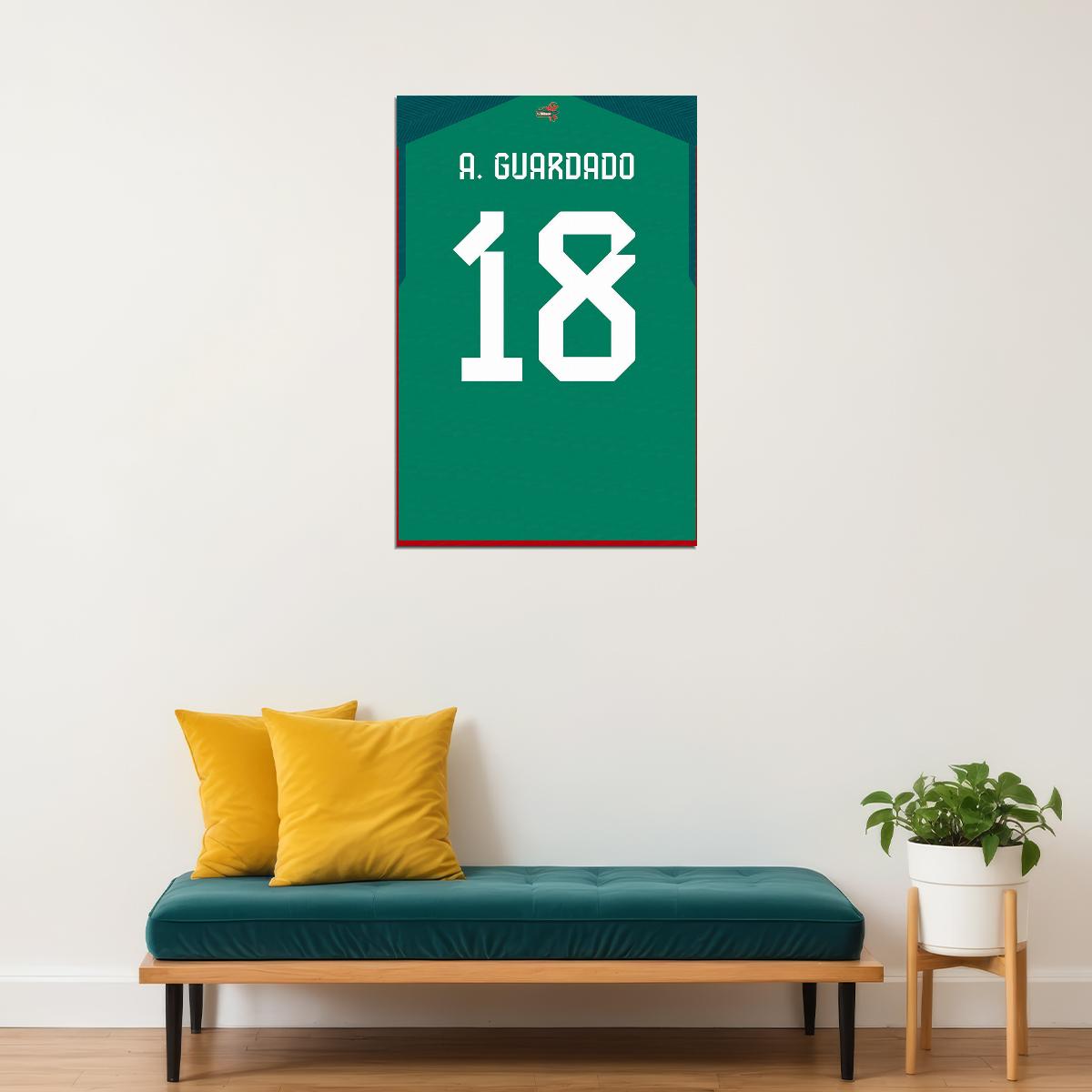 Mexico #18 Andres Guardado World Soccer Championship Poster Wall Art Print Home Wall Decor - xonomax