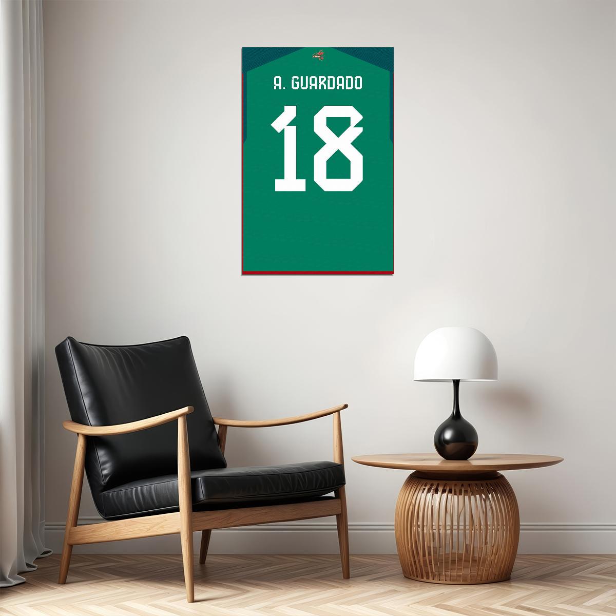 Mexico #18 Andres Guardado World Soccer Championship Poster Wall Art Print Home Wall Decor - xonomax