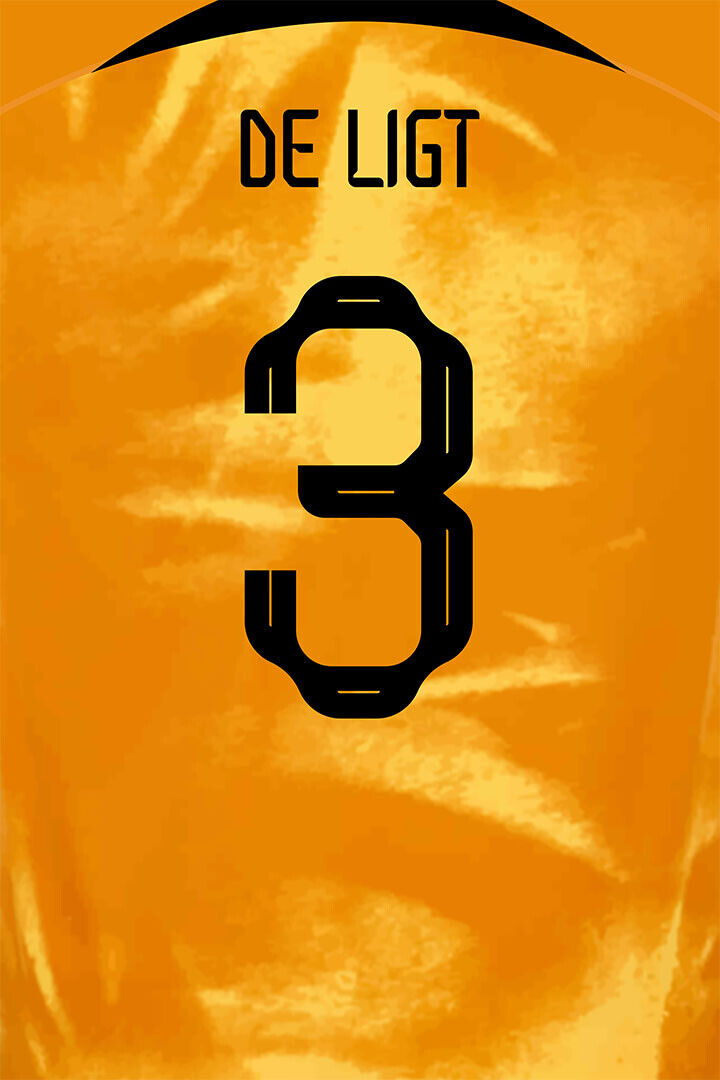 Netherlands #3 Matthijs De Ligt World Soccer Championship Poster Wall Art Print Home Wall Decor - xonomax