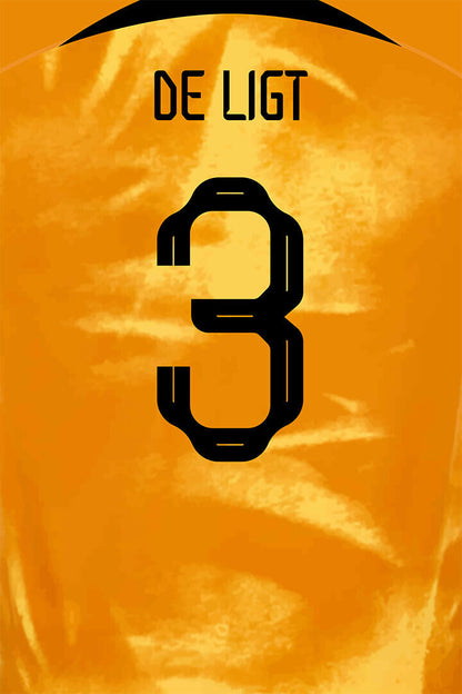 Netherlands #3 Matthijs De Ligt World Soccer Championship Poster Wall Art Print Home Wall Decor - xonomax