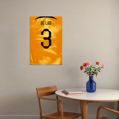 Netherlands #3 Matthijs De Ligt World Soccer Championship Poster Wall Art Print Home Wall Decor - xonomax