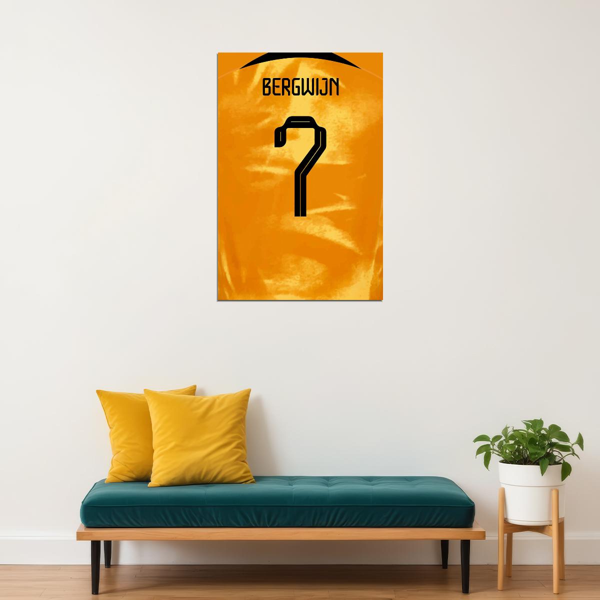 Netherlands #7 Steven Bergwijn World Soccer Championship Poster Wall Art Print Home Wall Decor - xonomax