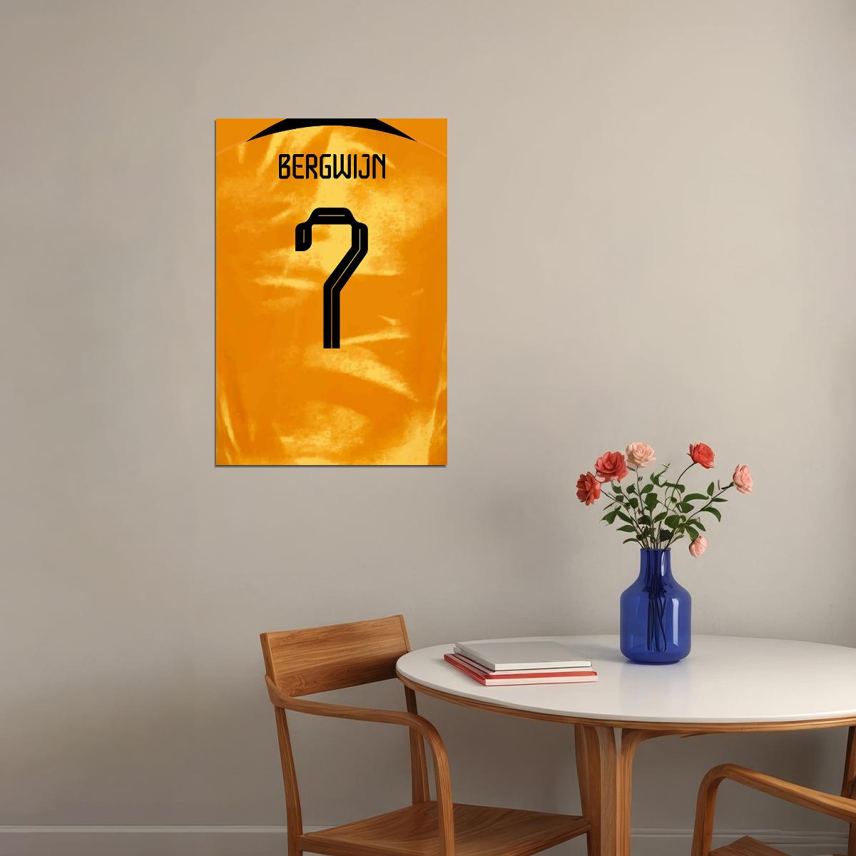 Netherlands #7 Steven Bergwijn World Soccer Championship Poster Wall Art Print Home Wall Decor - xonomax